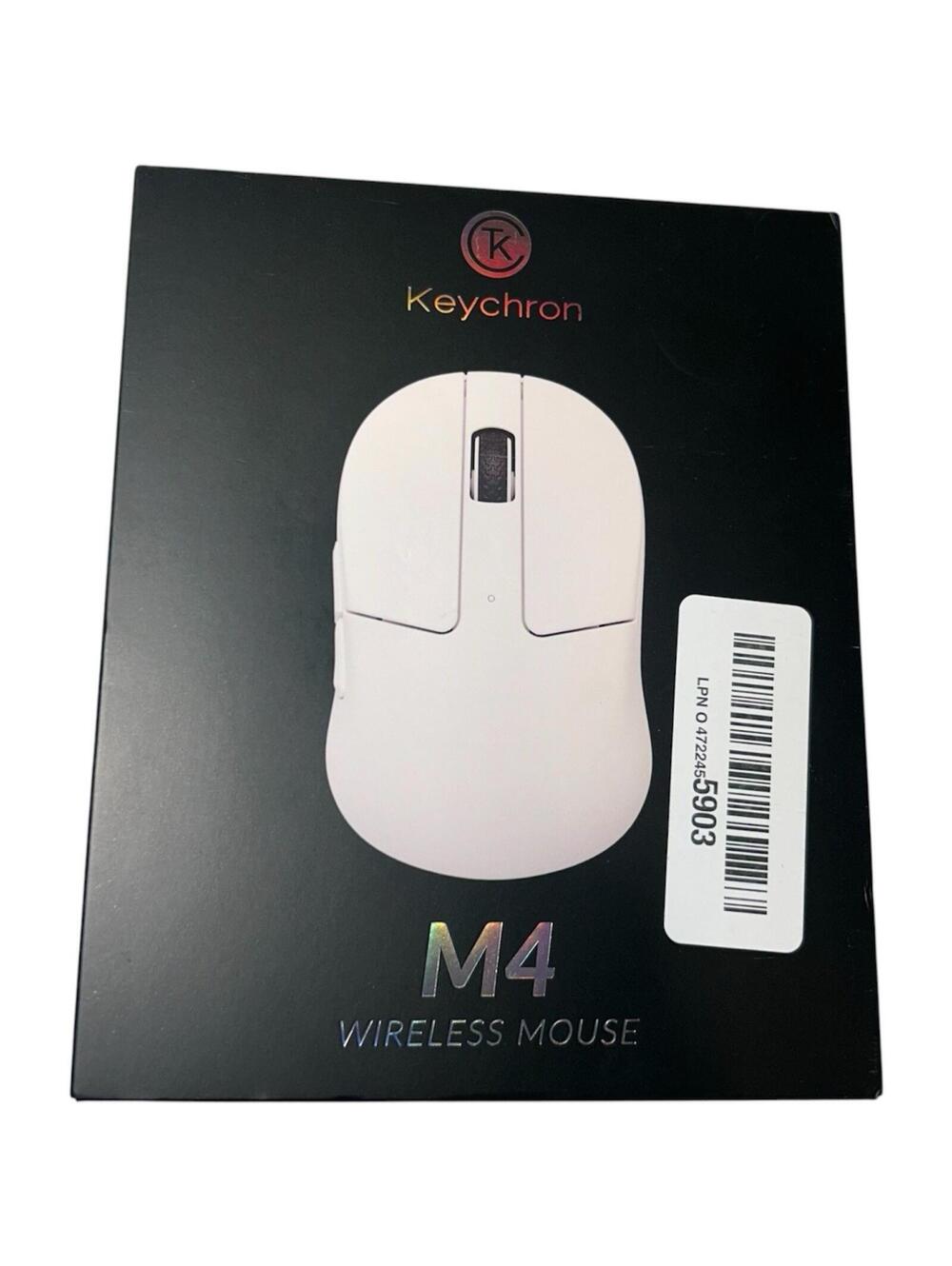 Keychron M4 Wireless Mouse White 1K Polling Rate M4-A3 Mini Size - New / OpenBox
